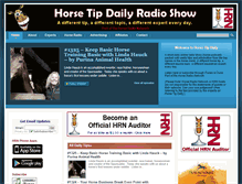 Tablet Screenshot of horsetipdaily.horseradionetwork.com